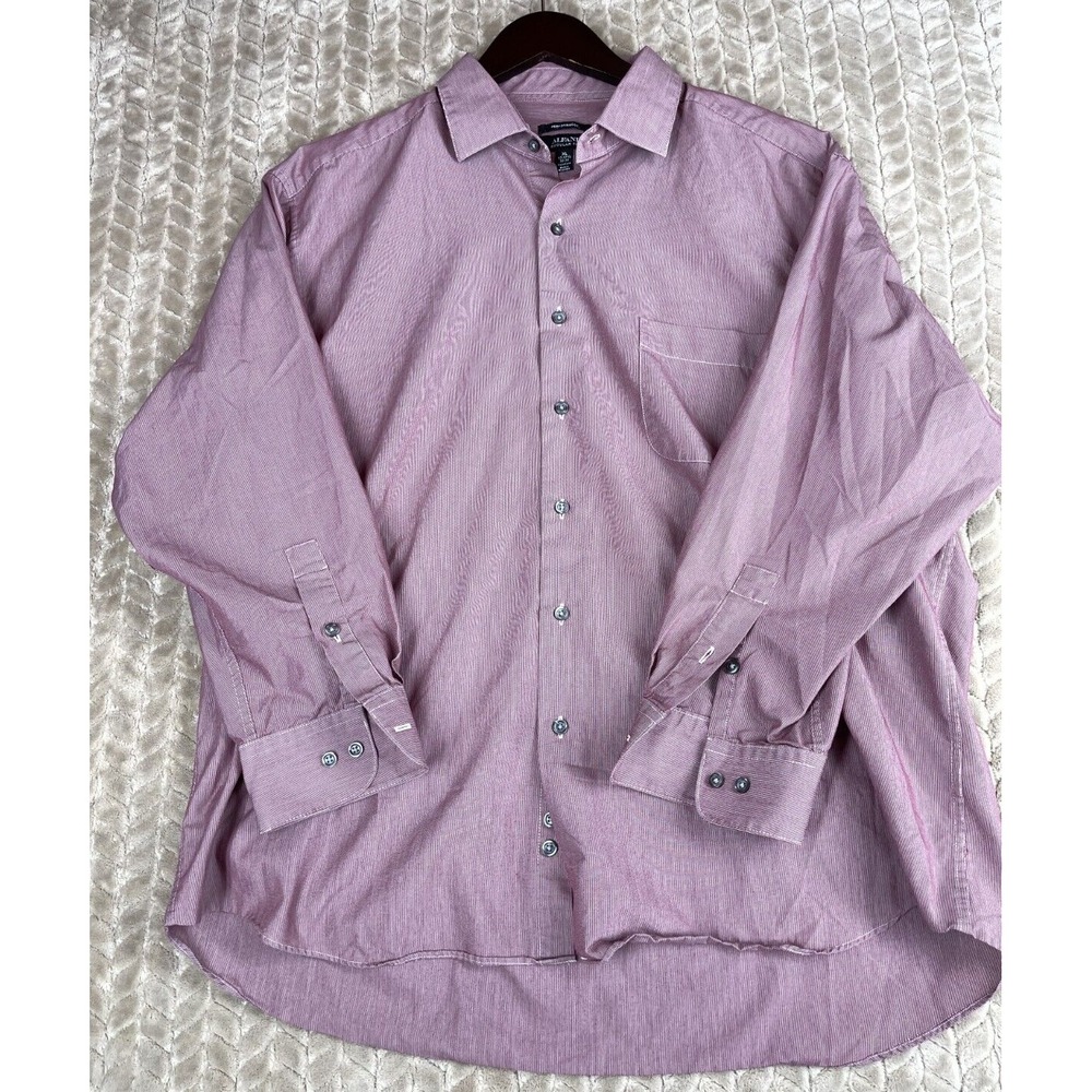 ALFANI Button Up Shirt Mens XL 17-17 1/2 34-35‎ Performance Regular Fit
